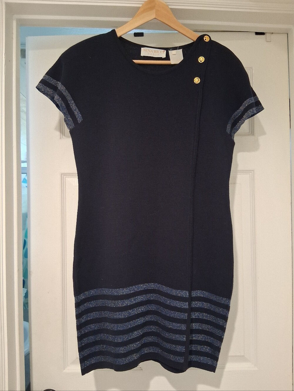 Vtg Nina Ricci Knit Dress